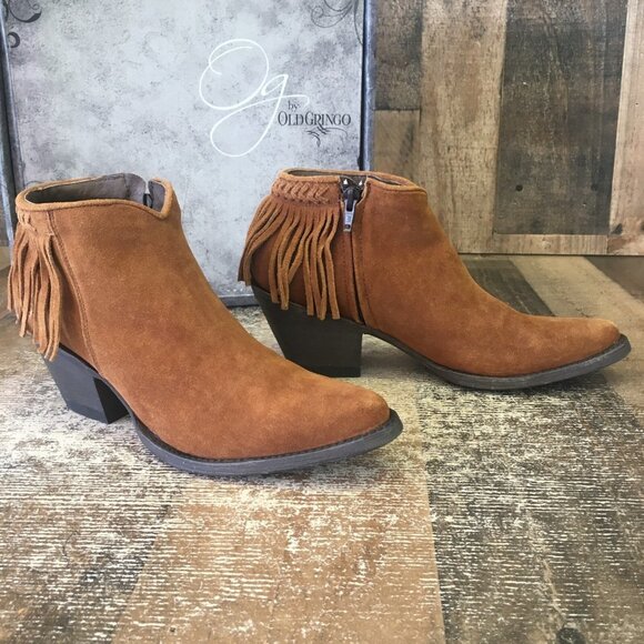 Old Gringo BL2268-1 Latika Ankle Tassel Suede Cowboy Boots Womens 7.5 B - Picture 5 of 12